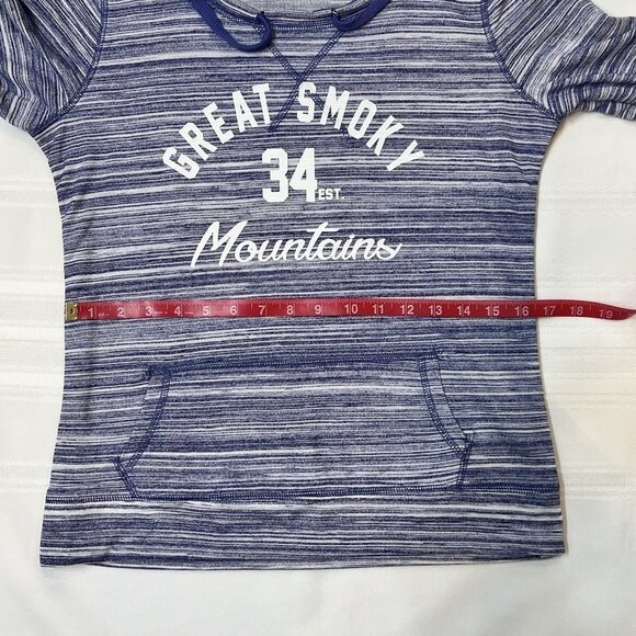 $5 Add-on SALE Smoky Mountains LS T-Shirt Hoodie Blue Size S LE Liquid Energy - Picture 5 of 10